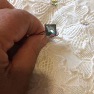 Rose Rainbow Topaz Ring Sz 7